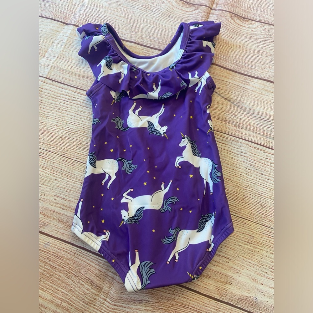 NEW HA Purple Unicorn 🦄 One Piece Swimsuit.  Size 85cm/2T